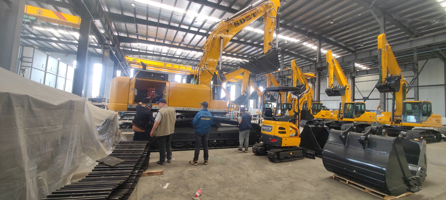 Ligne de production d'excavatrices chinoises